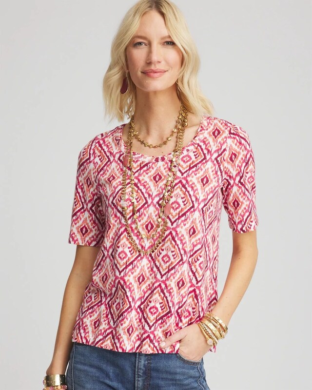Ikat Slub Short Sleeve Tee - image 1